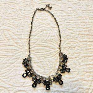 Navy Blue and Stone Statement Necklace
